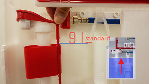 Podešavanja ventila za punjenje i ispiranje - WC sistemi ALCA